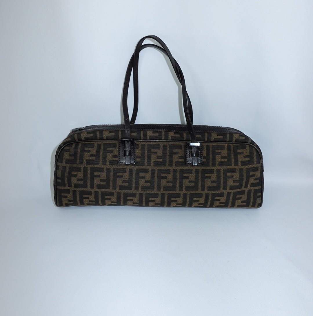 Fendi Bassotto Zucca Brown Bag