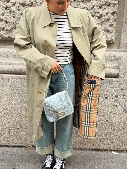 Burberry Khaki Vintage Trench Coat