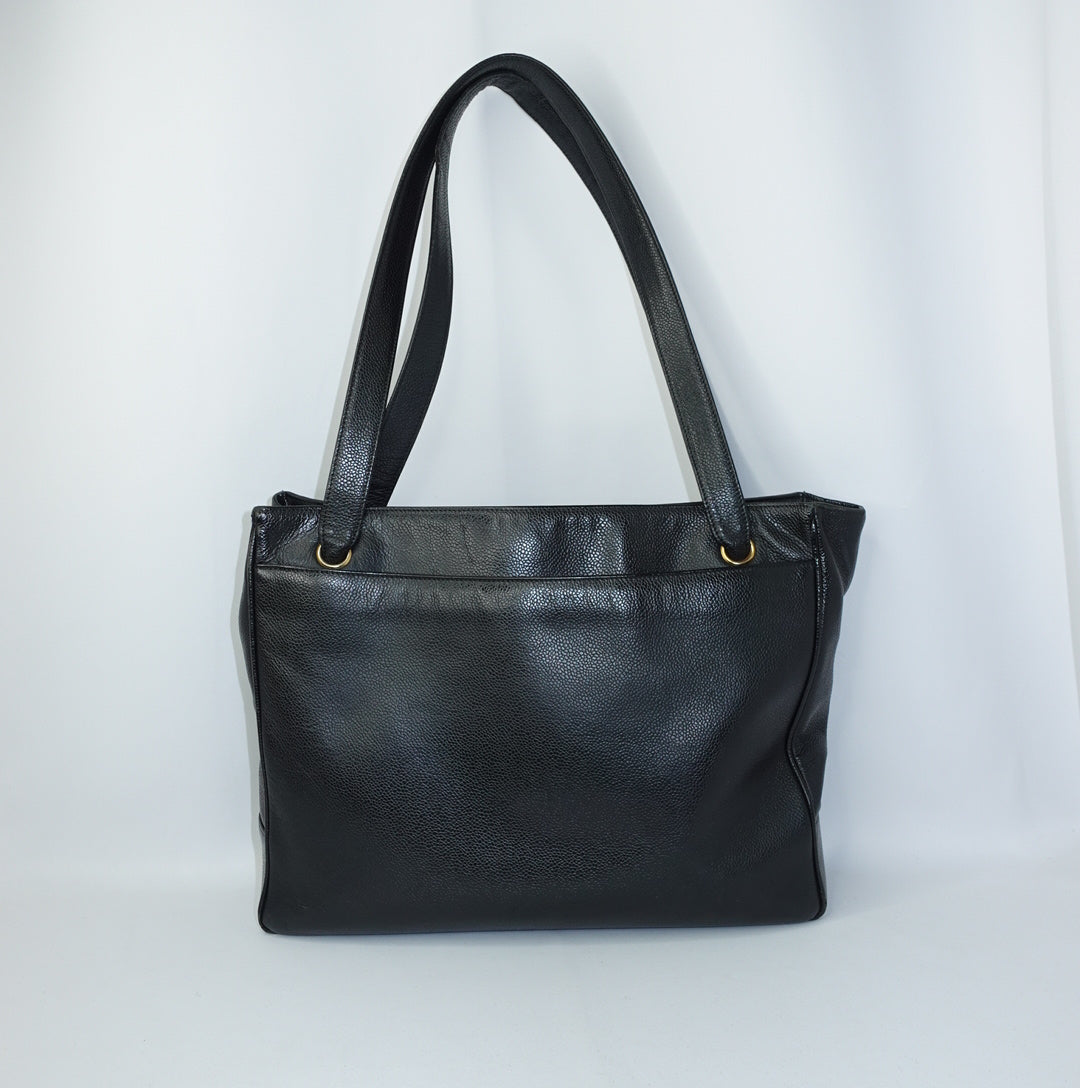 Chanel Black Leather Tote