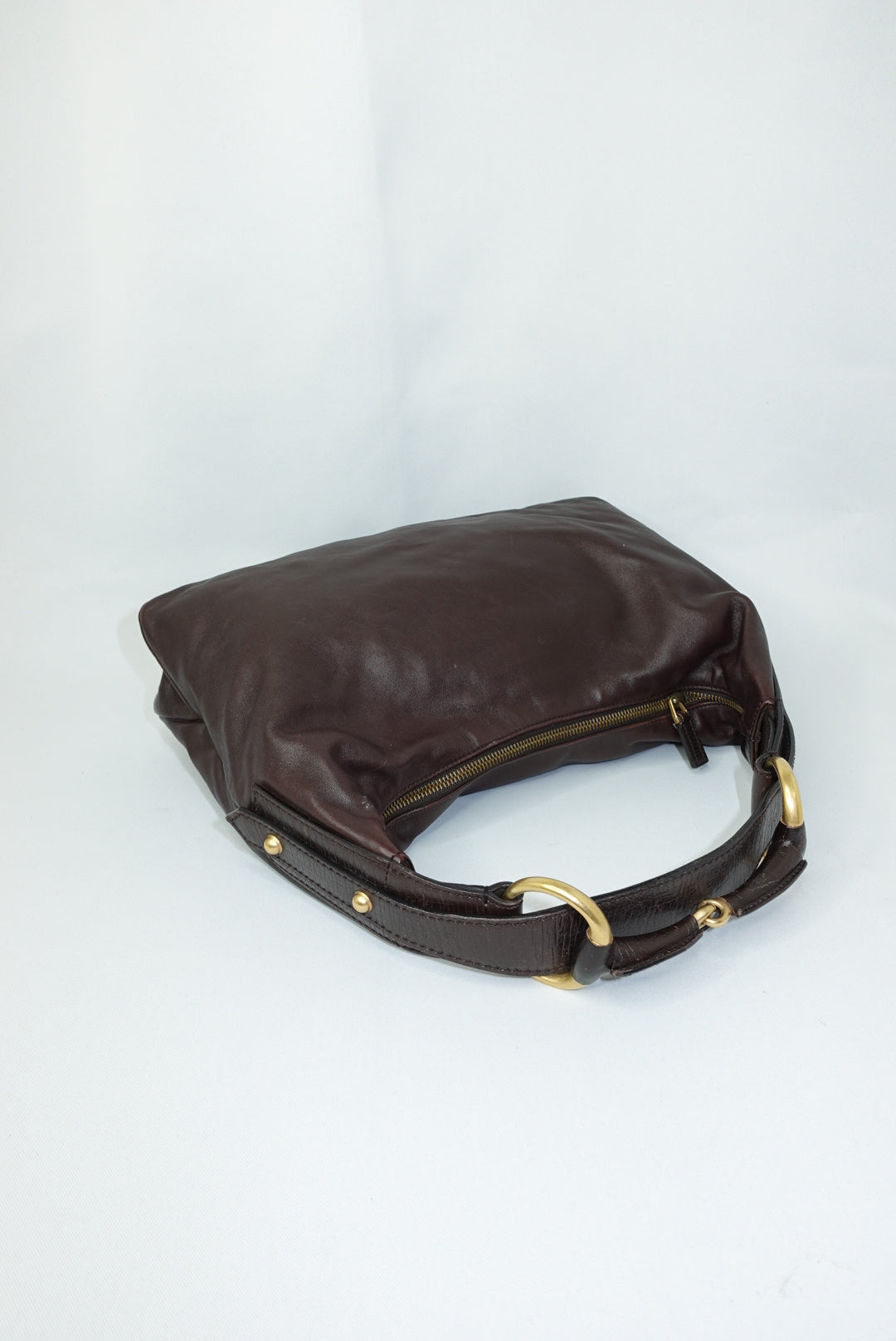 Gucci Vintage Horsebit Hobo Bag in Chocolate Leather