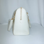 Vintage Chanel White Caviar Leather CC Maxi Tote