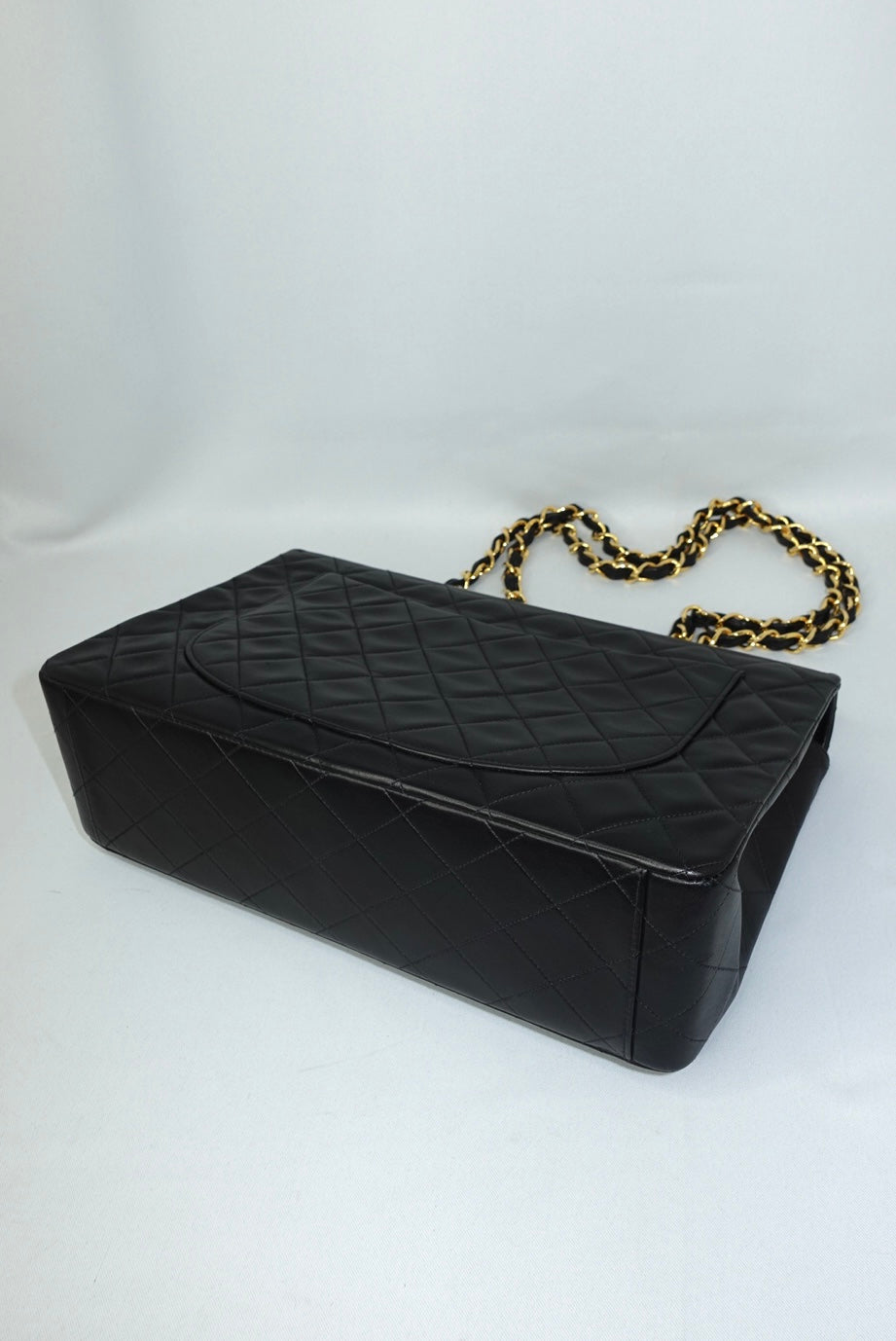 Chanel Vintage Jumbo Maxi Logo Lambskin Bag