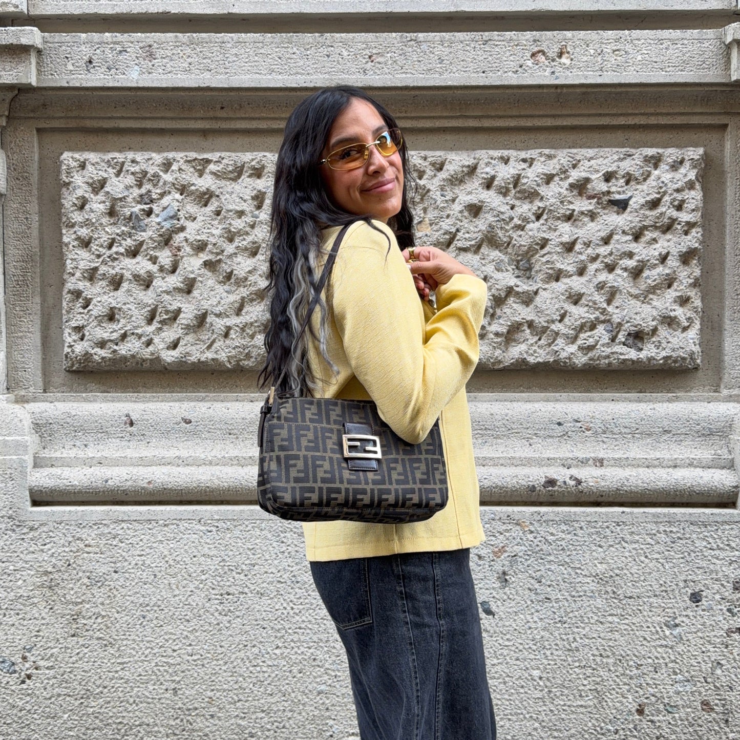 Fendi Baguette Tote Zucca