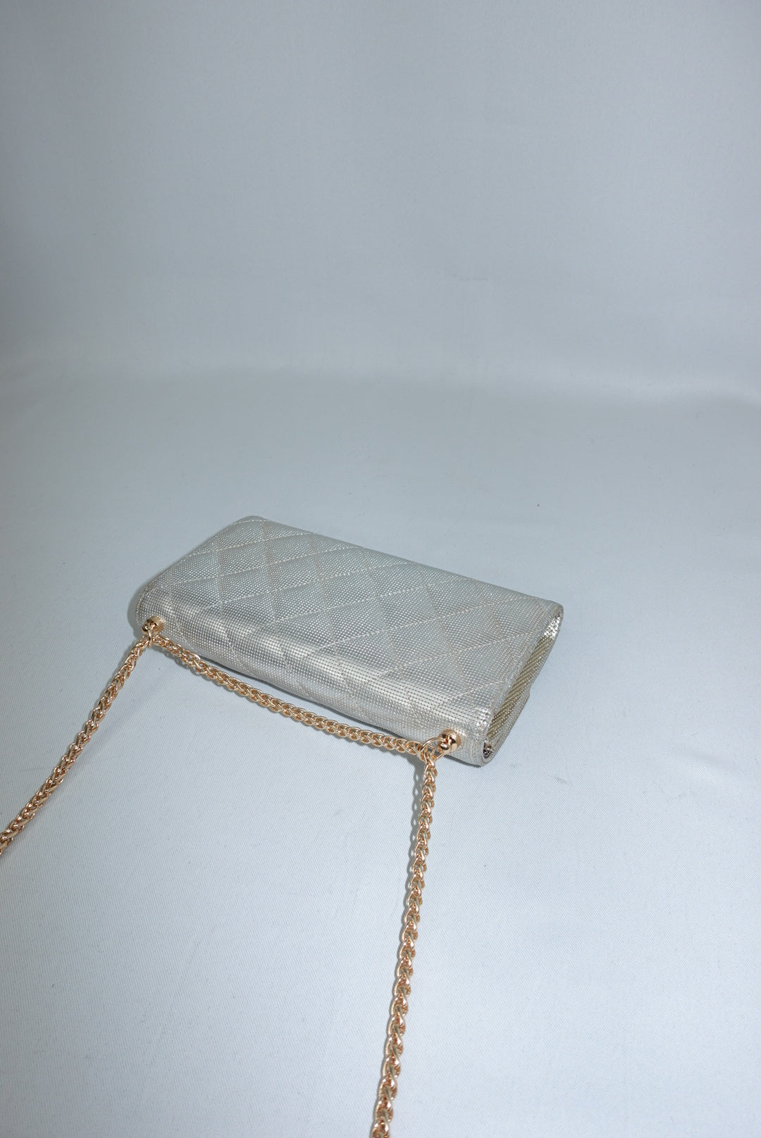 Chanel Re-Worked Timeless Flap Silver and Gold Vintage Wallet w/Chain