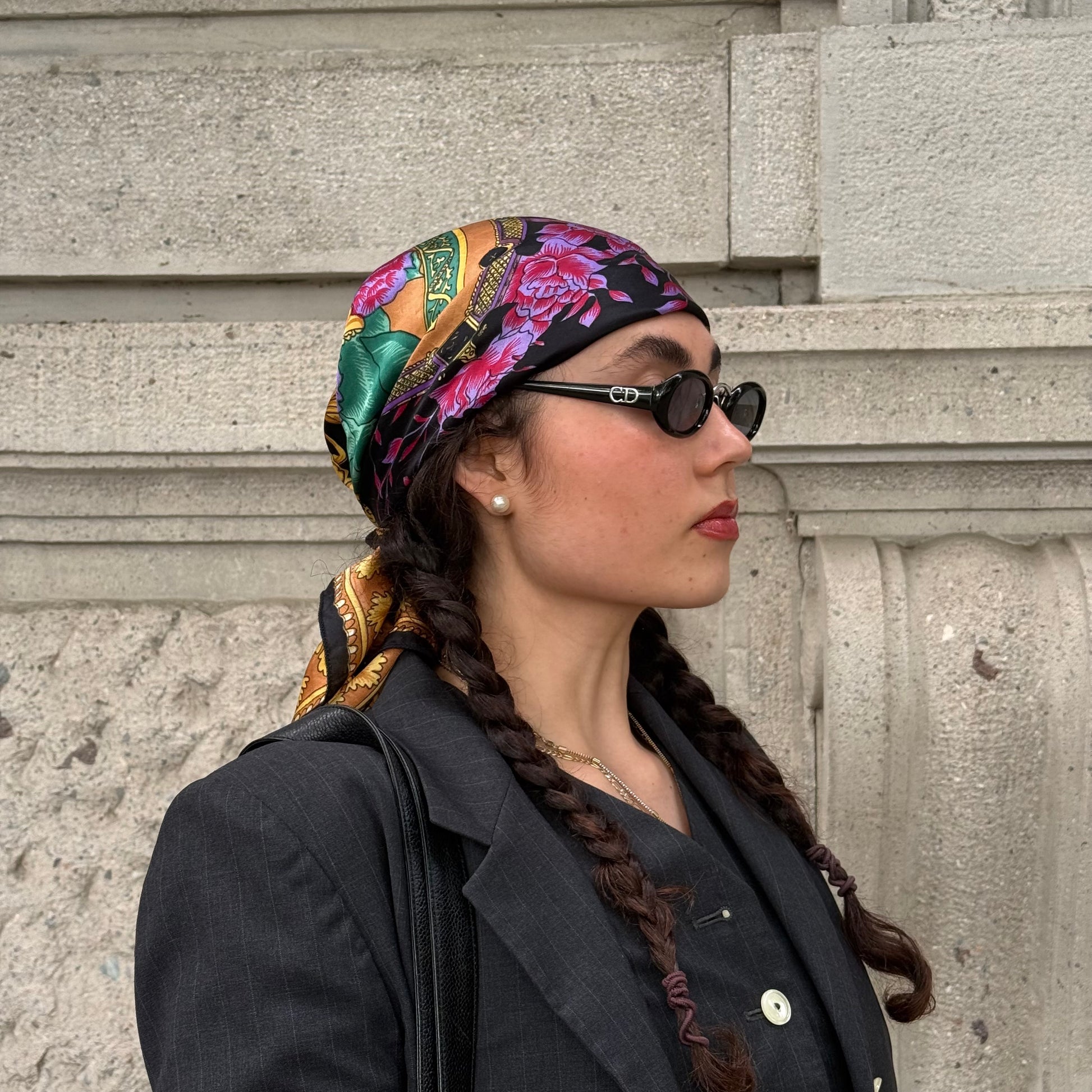 Dior Vintage Black Sunglasses 90s Minimal Slim Style