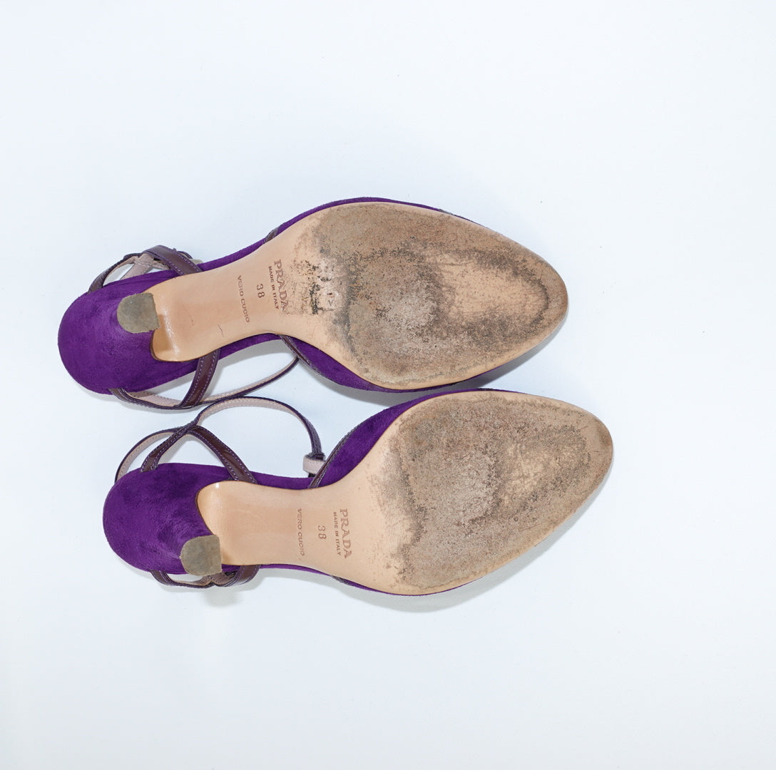 Scarpe con tacco Prada Vintage Viola 38
