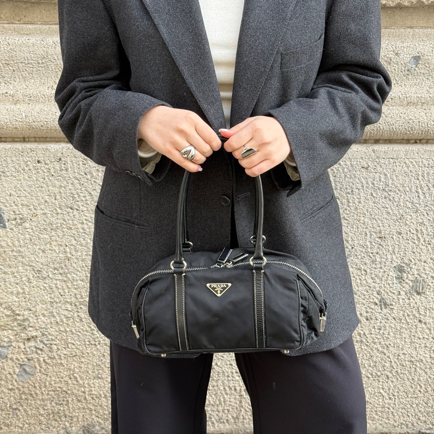 Prada Nylon Black Shoulder Bag