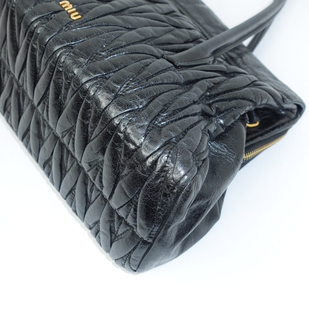 Miu Miu Matelasse Black Bag
