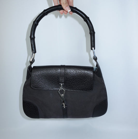 Gucci Black Jackie w/ Bamboo Handle
