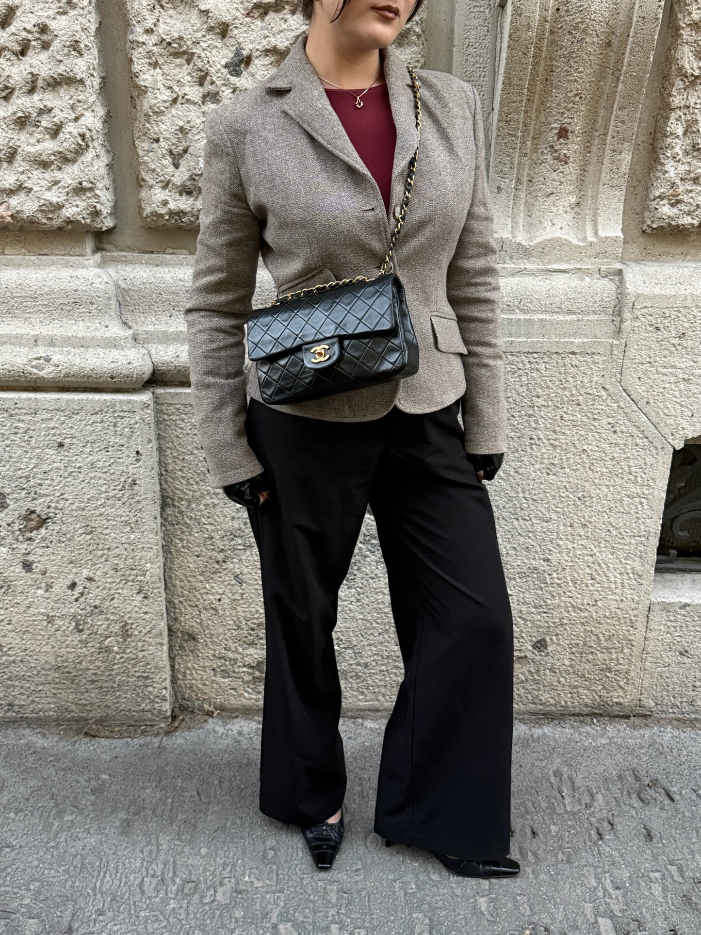 Chanel Vintage Timeless Classic 23 Double Flap Black