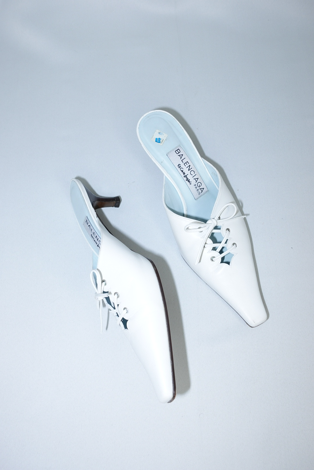 035. Balenciaga x La Corte Inglés White Mules