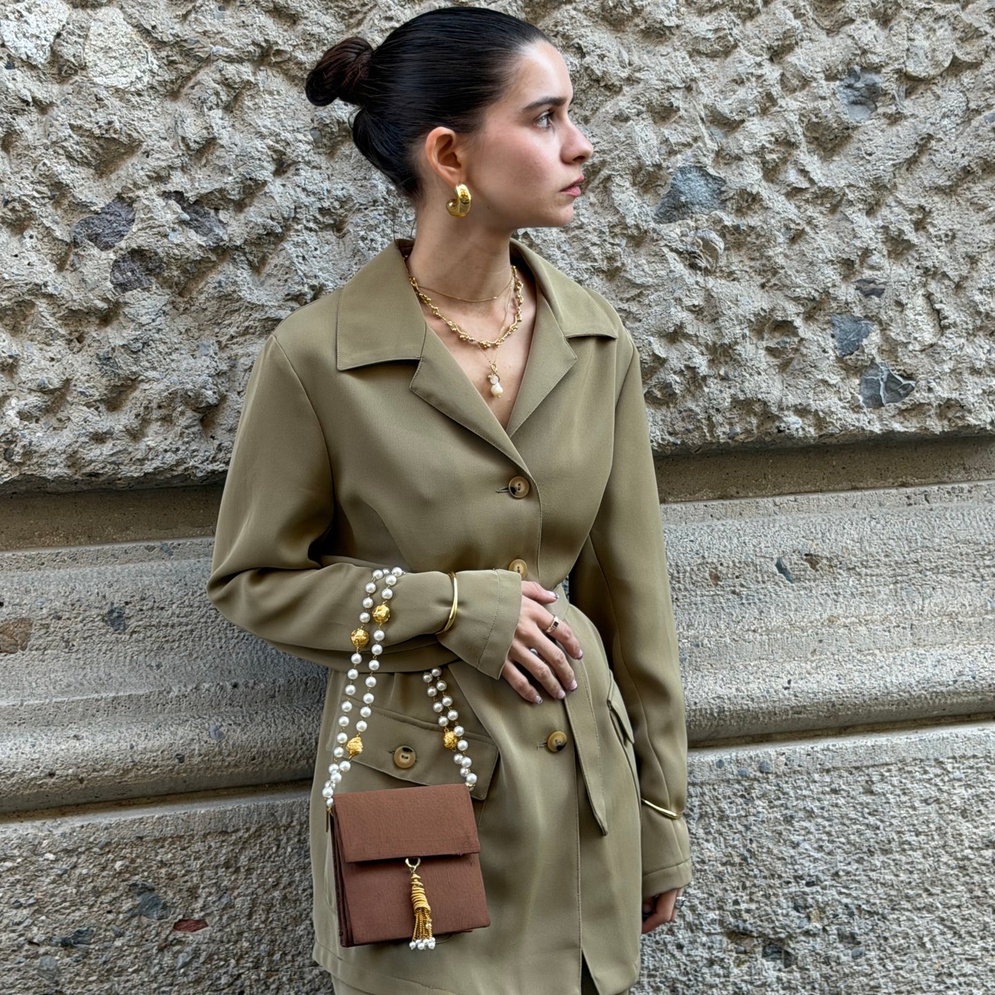 Khaki Trousers Set
