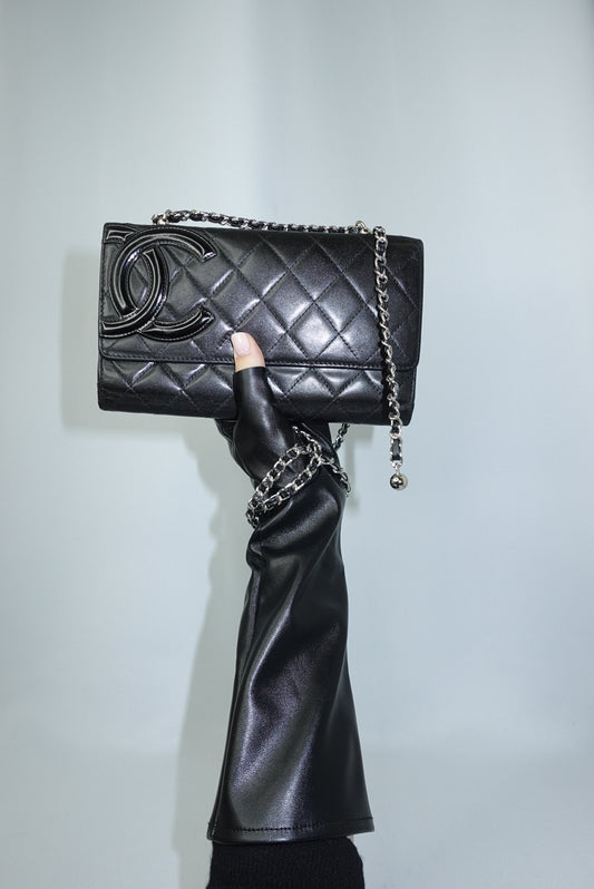 Chanel Re-Worked Vintage Cambon Flap Wallet With Chain