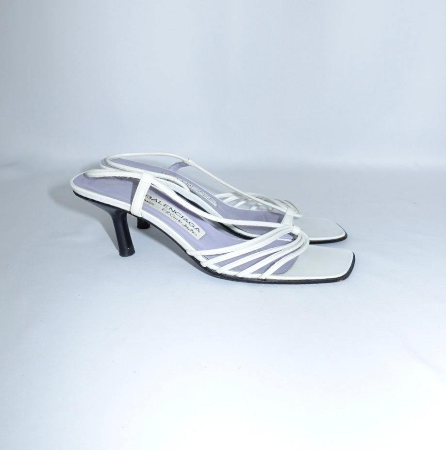 Balenciaga White Sandals 38
