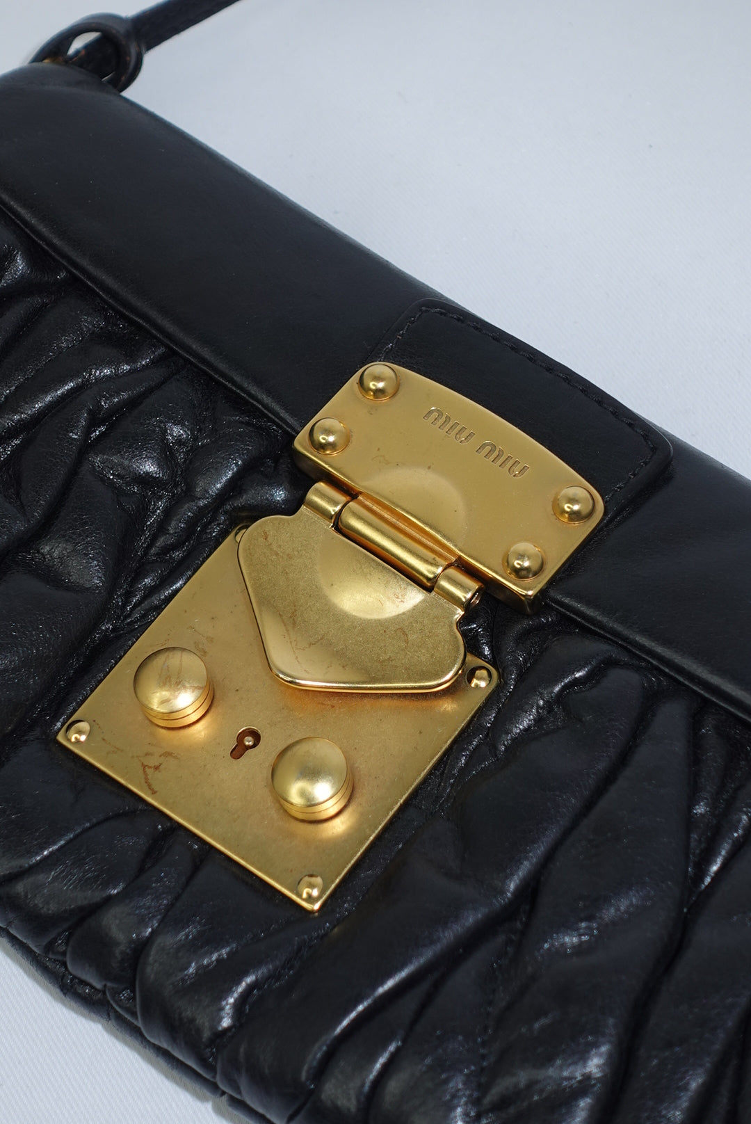 Miu Miu Black Coffer Pochette