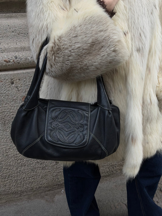 loewe vintage shoulder bag black