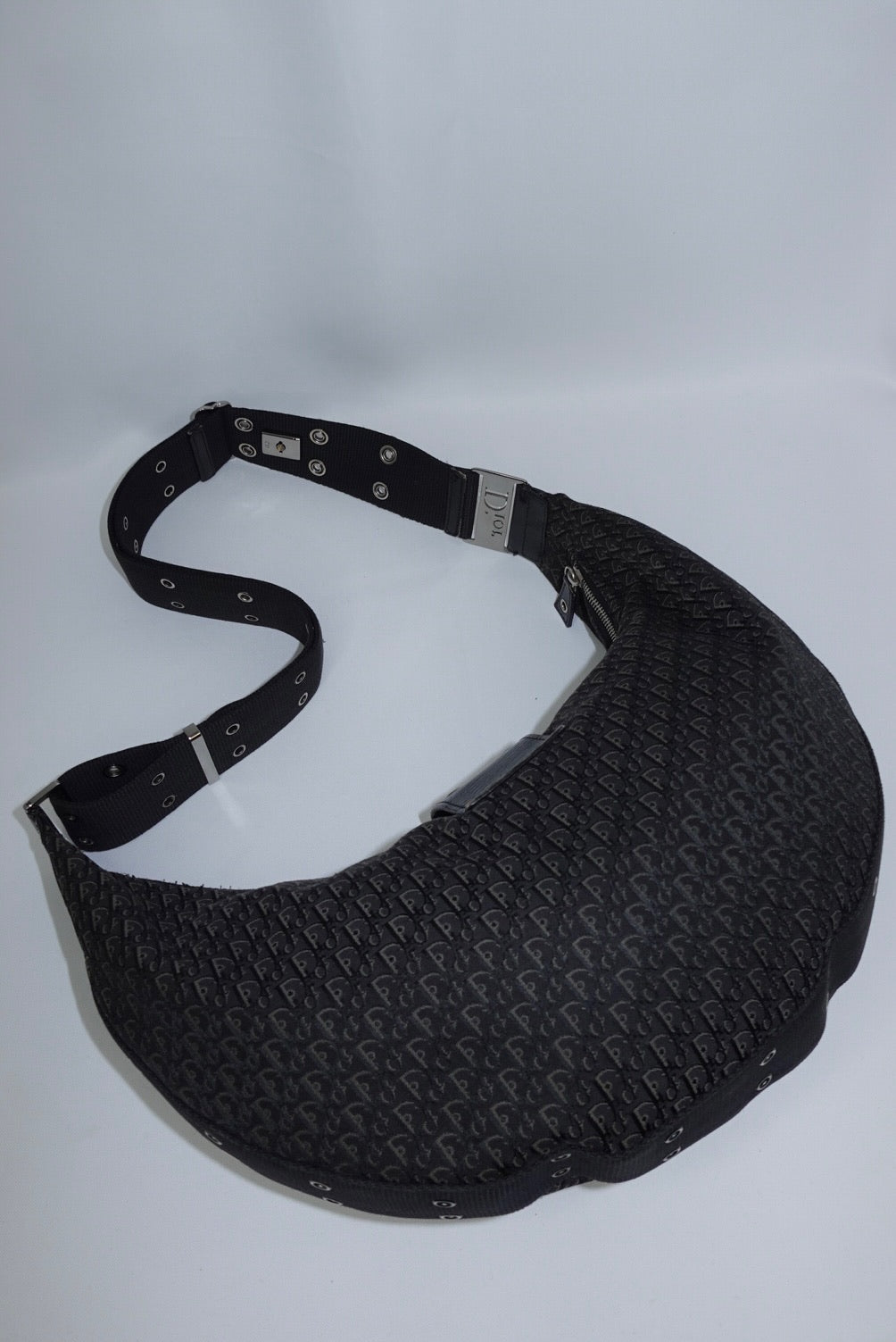 Christian Dior Vintage Hobo Monogram Black Bag