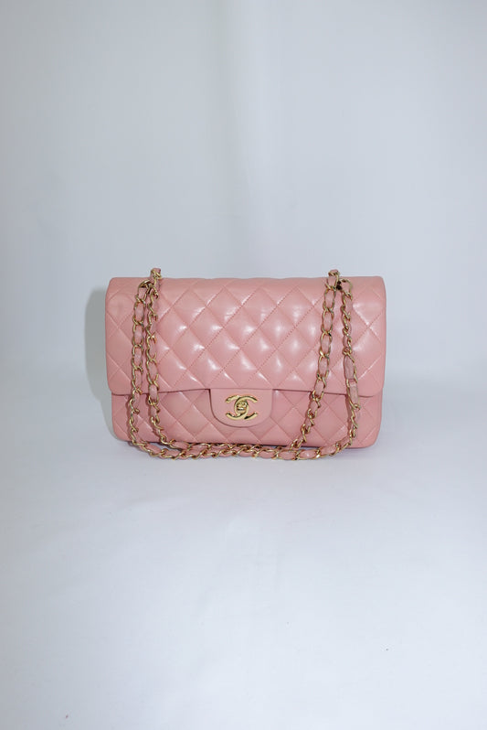 Chanel Vintage Timeless Classic 23 Double Flap Bubblegum Pink