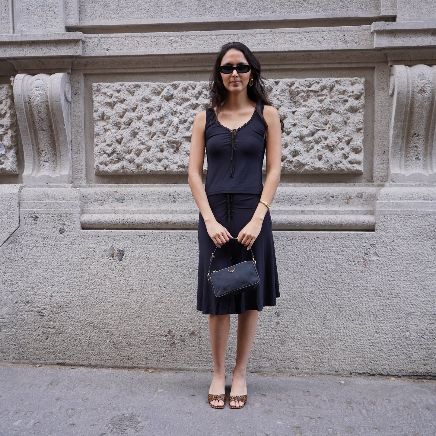 Prada Black Nylon Mini Shoulder Bag