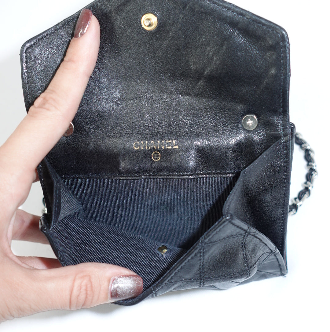 Chanel Mini Wallet with Chain Black