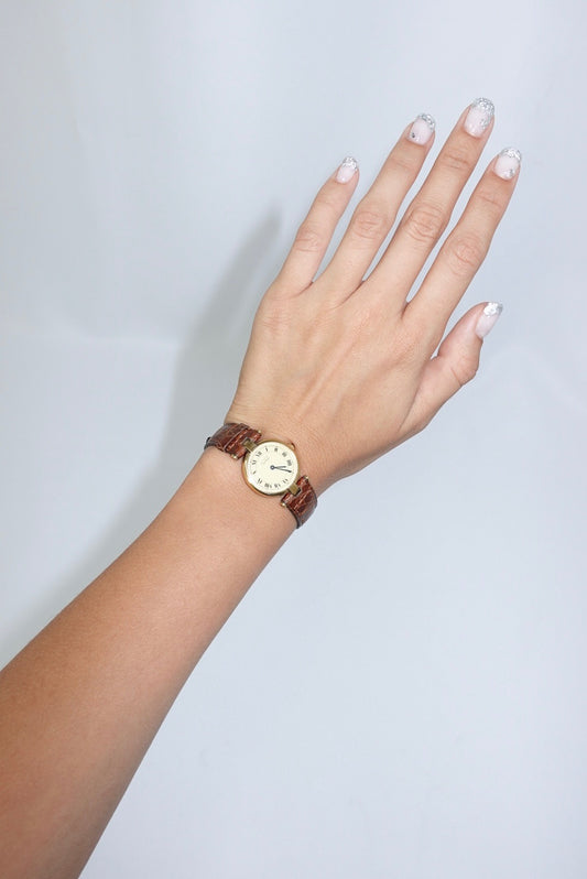 Cartier Must Vendôme 24mm  Gold Toned Vintage Watch