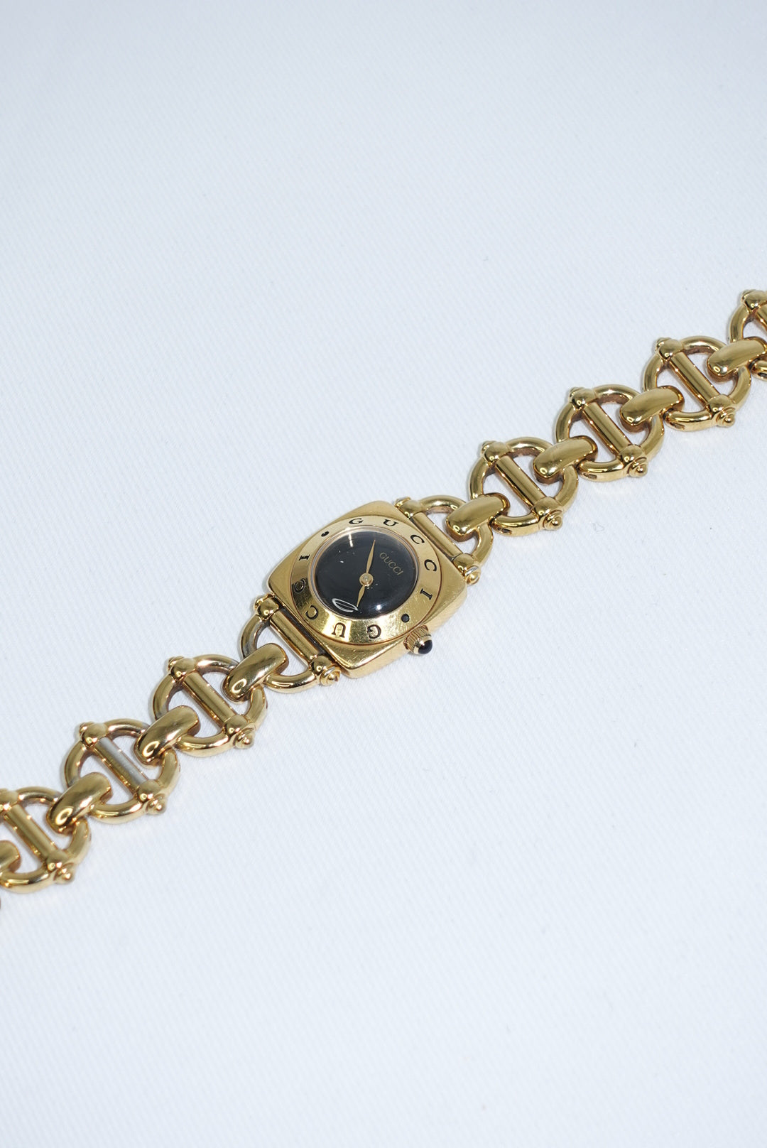 Gucci Gold Toned 6400L Black Dial Vintage Watch