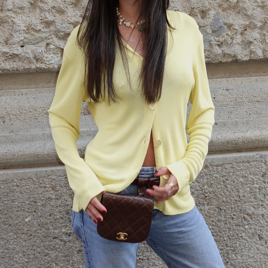 Chanel Brown Leather Belt Bag