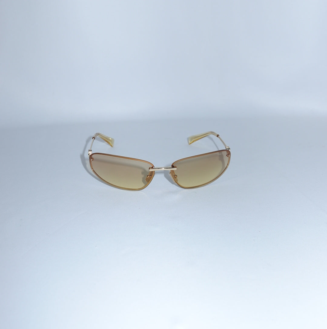Miu Miu MU Gold Metal Frame Sunglasses