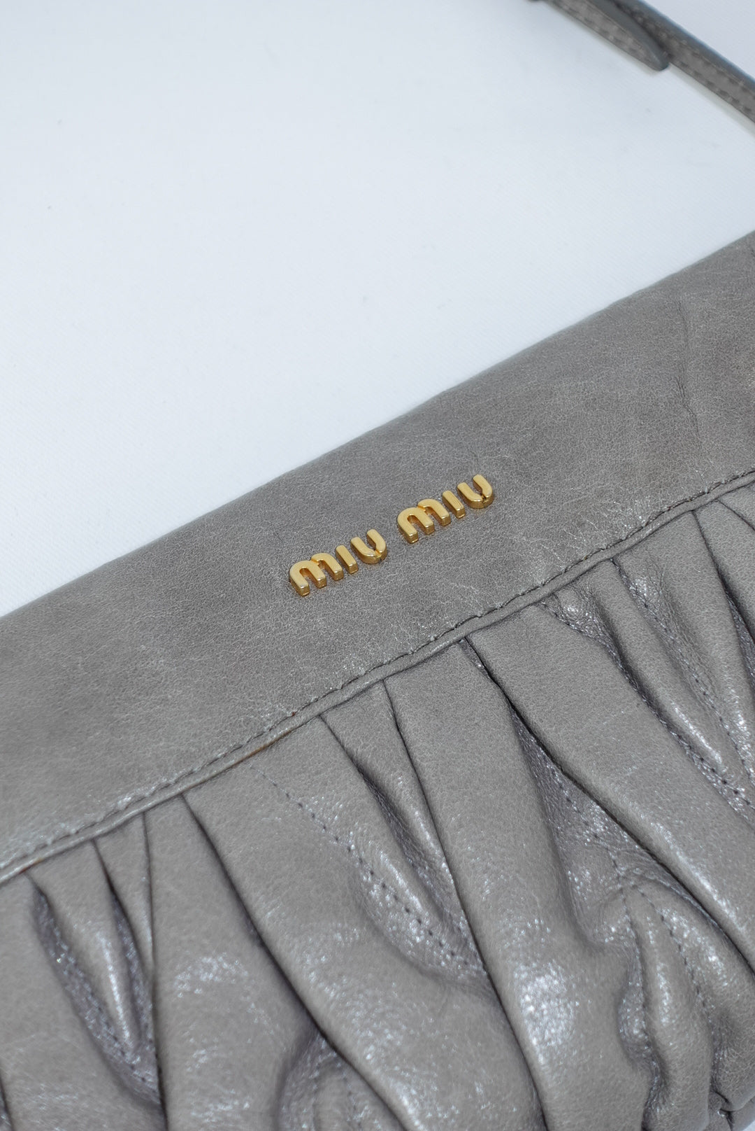 Miu Miu Vintage Grey Coffer Pochette