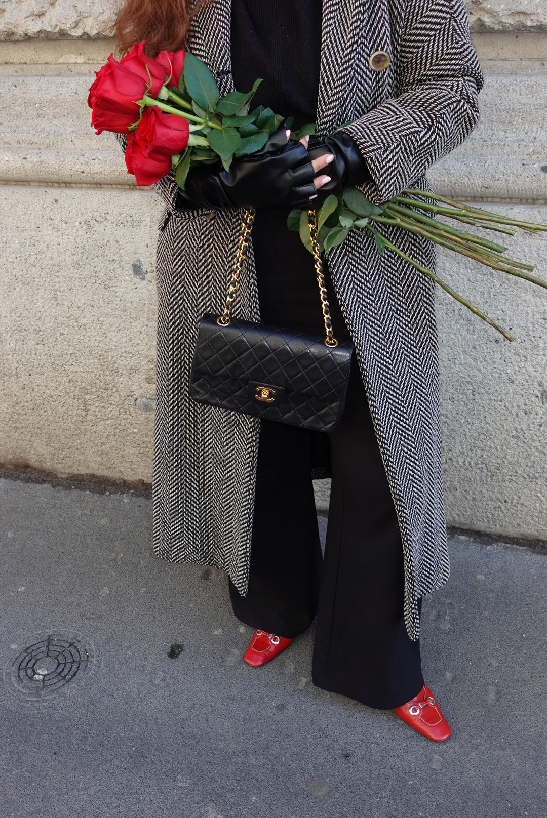 Chanel Vintage Timeless Classic Small 23 Double Flap Nero Agnello SET COMPLETO