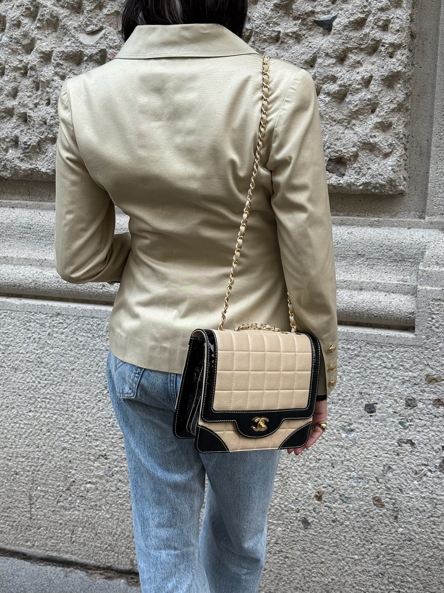 Chanel Beige Vintage Blazer CC Buttons