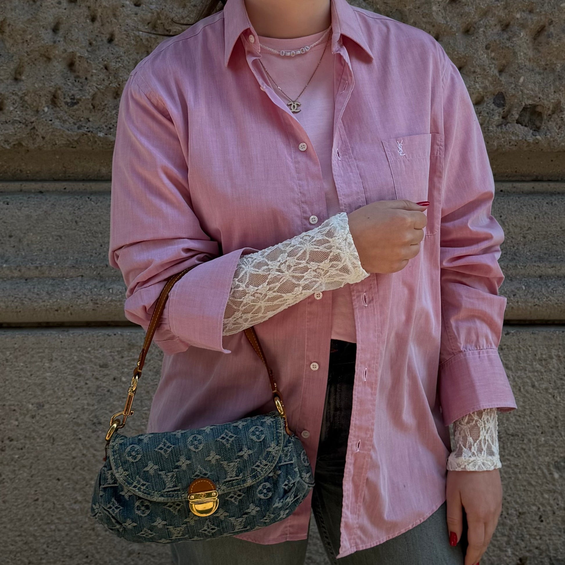 Louis Vuitton Pleaty Mini Monogram Denim Bag