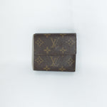  Louis Vuitton brown Monogram wallet with leather interior