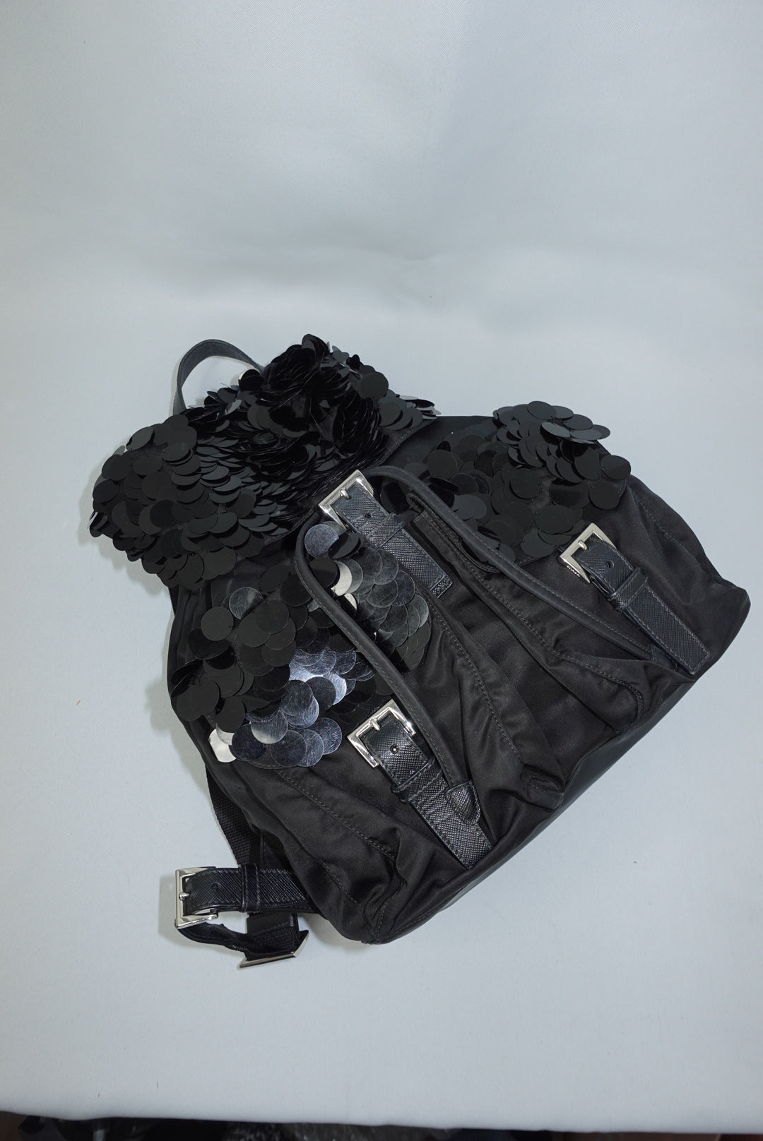 Prada Sequin Black Backpack