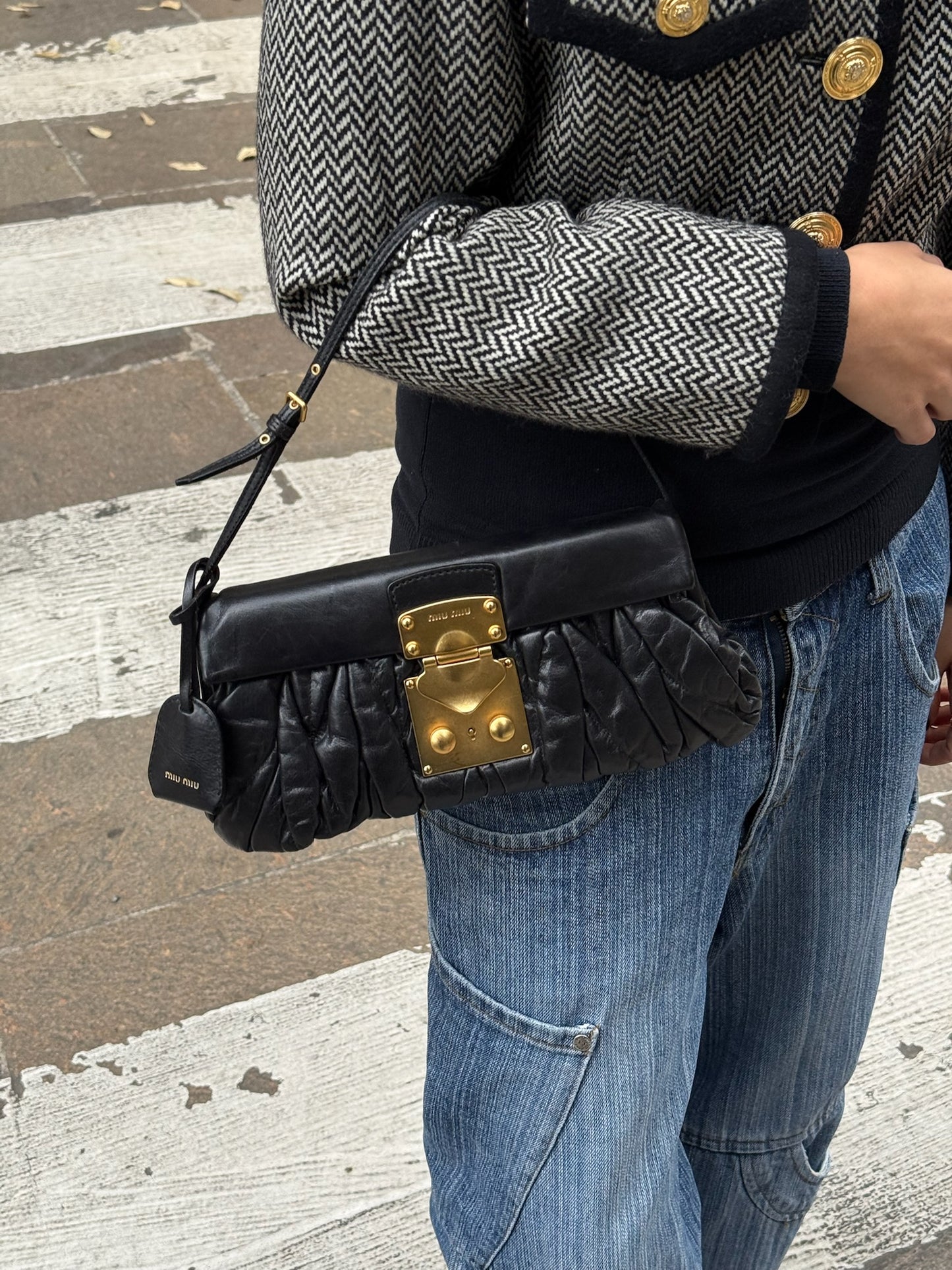 Miu Miu Black Coffer Pochette
