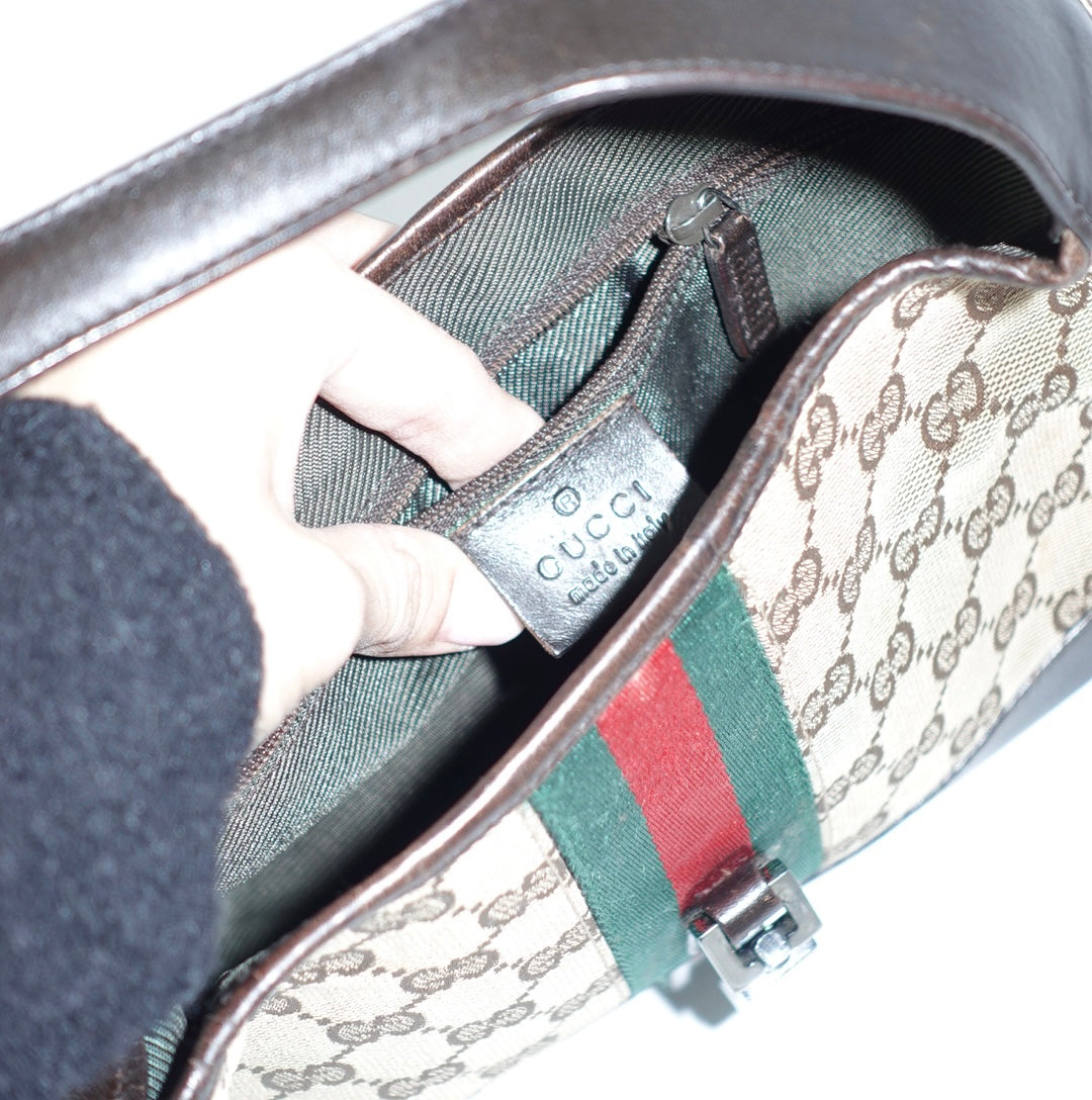 Gucci Jackie Monogram & Brown Bag