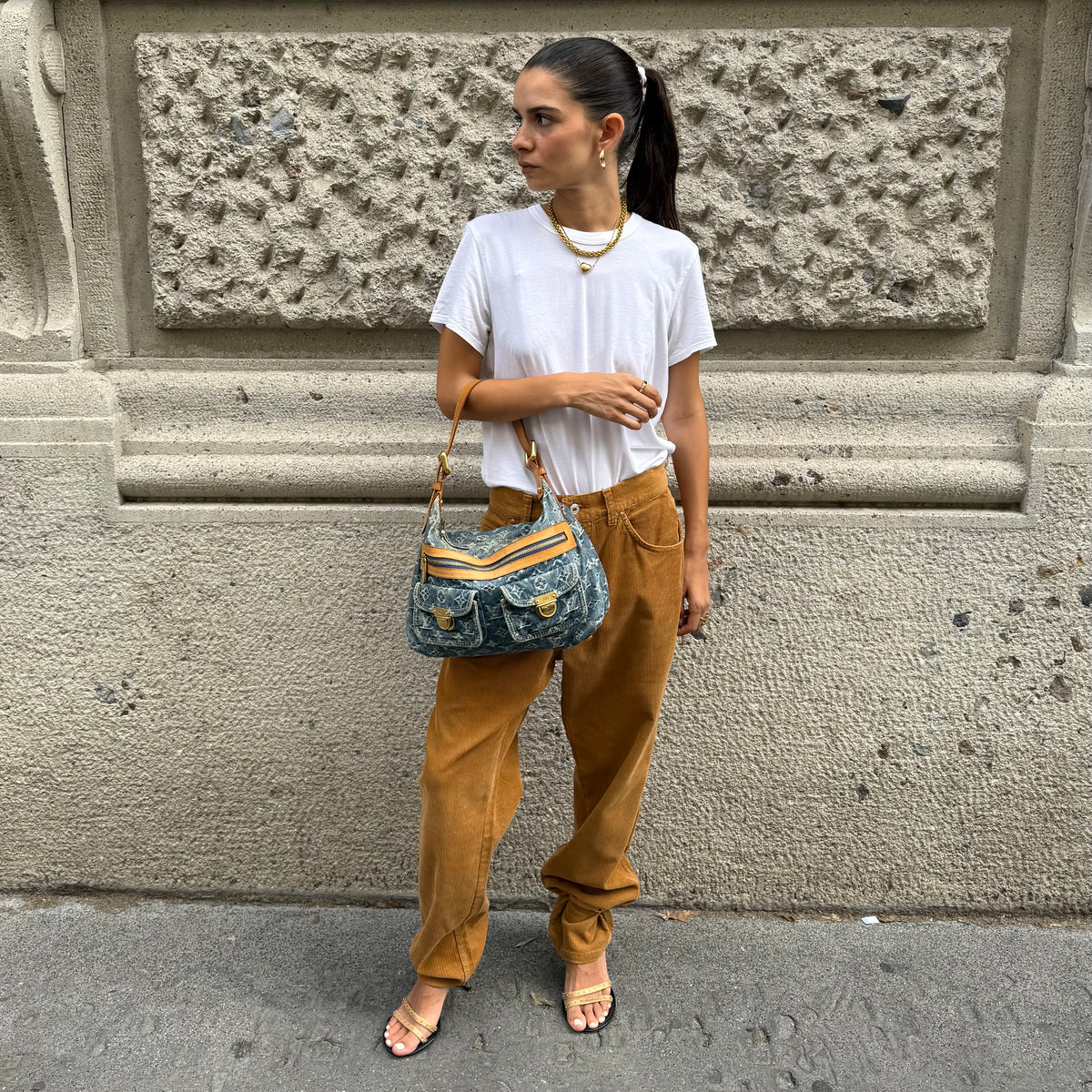 Louis Vuitton Denim Baggy Monogram