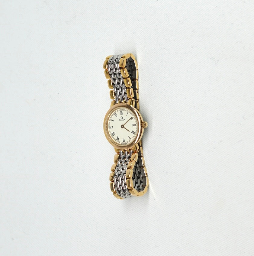 Vintage Omega De Ville Stainless Steel Two-Tone Watch