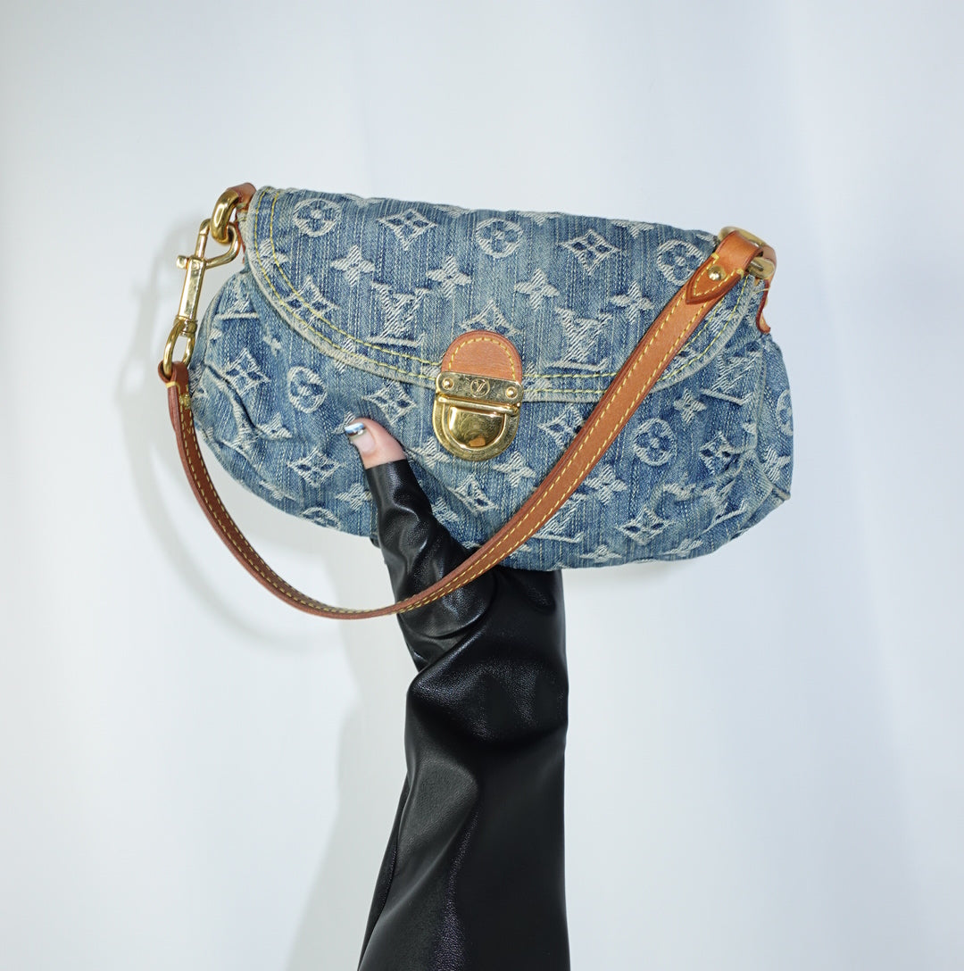 Louis Vuitton Denim Pleaty Mini Bag