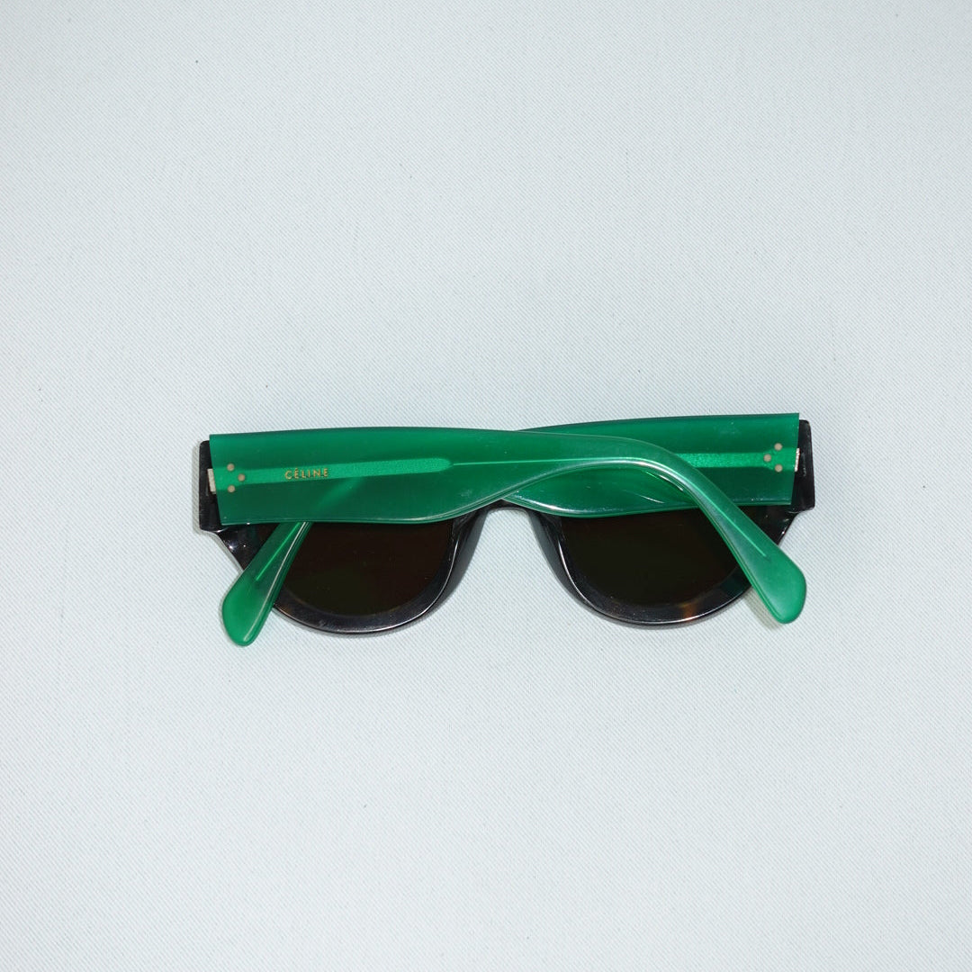 Celine Black and Green Sunglasses