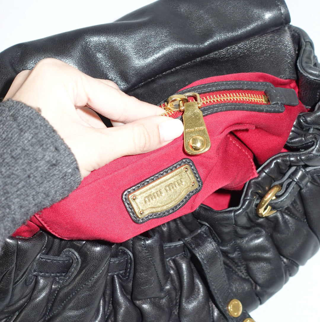 Miu Miu Matelassé Coffer Bag