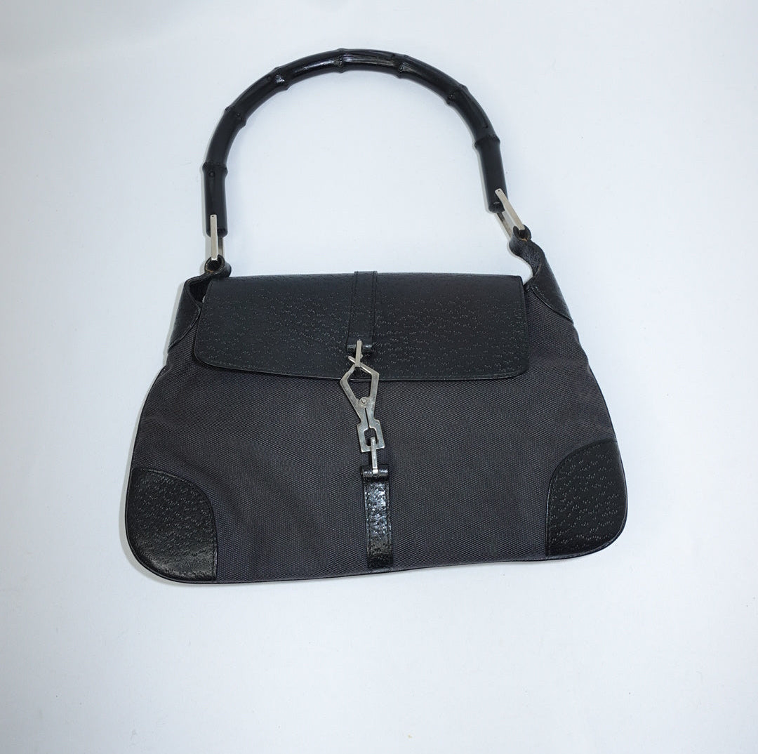 Gucci Black Jackie w/ Bamboo Handle