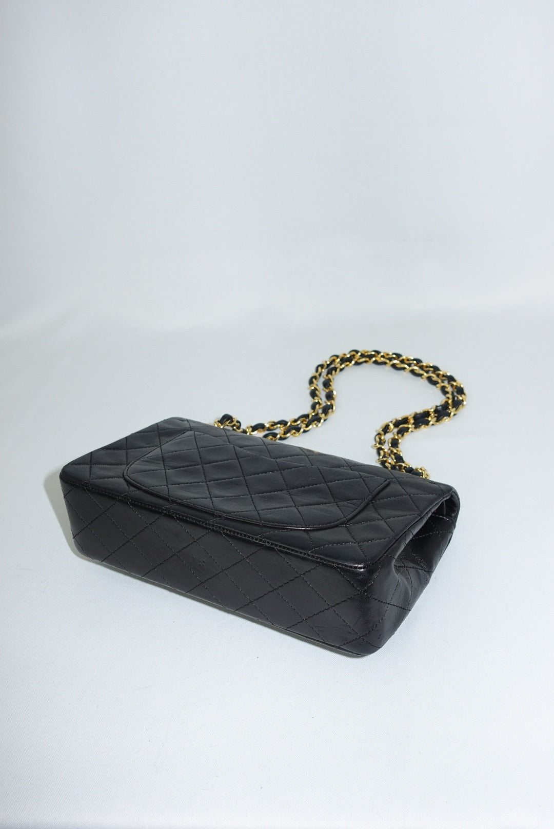 Chanel Vintage Timeless Classic Small 23 Double Flap Nero Agnello SET COMPLETO