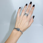 Gucci Vintage 102L Silver Watch Black Dial