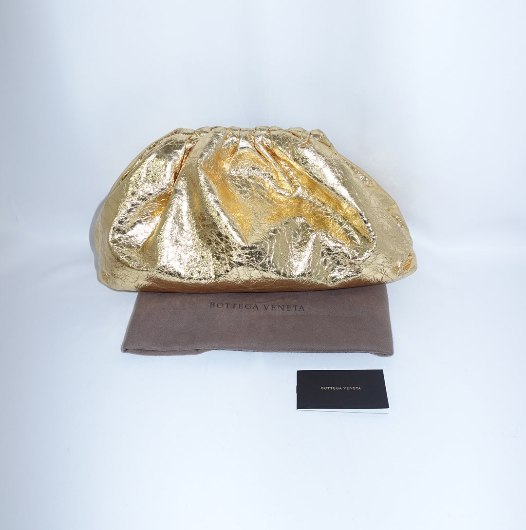 Bottega Veneta Gold Big Pouch