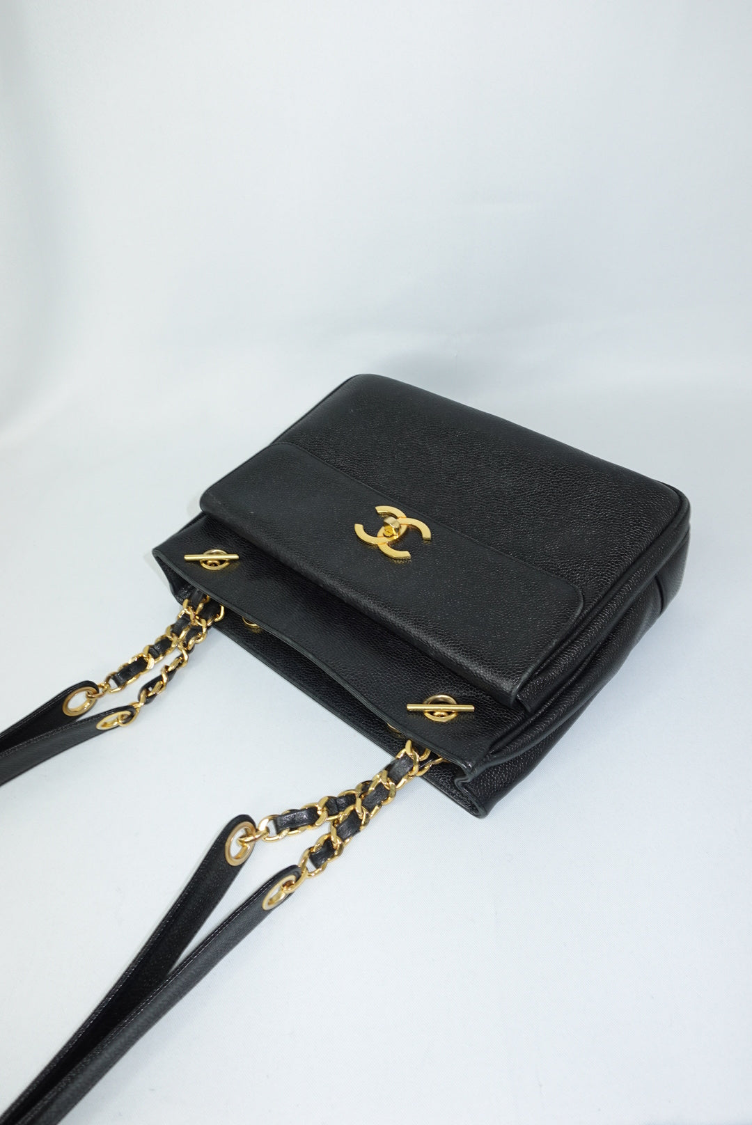 Borsa tote Chanel vintage rara a doppia faccia