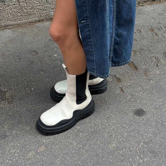 Bottega Veneta Platform Cream Boots