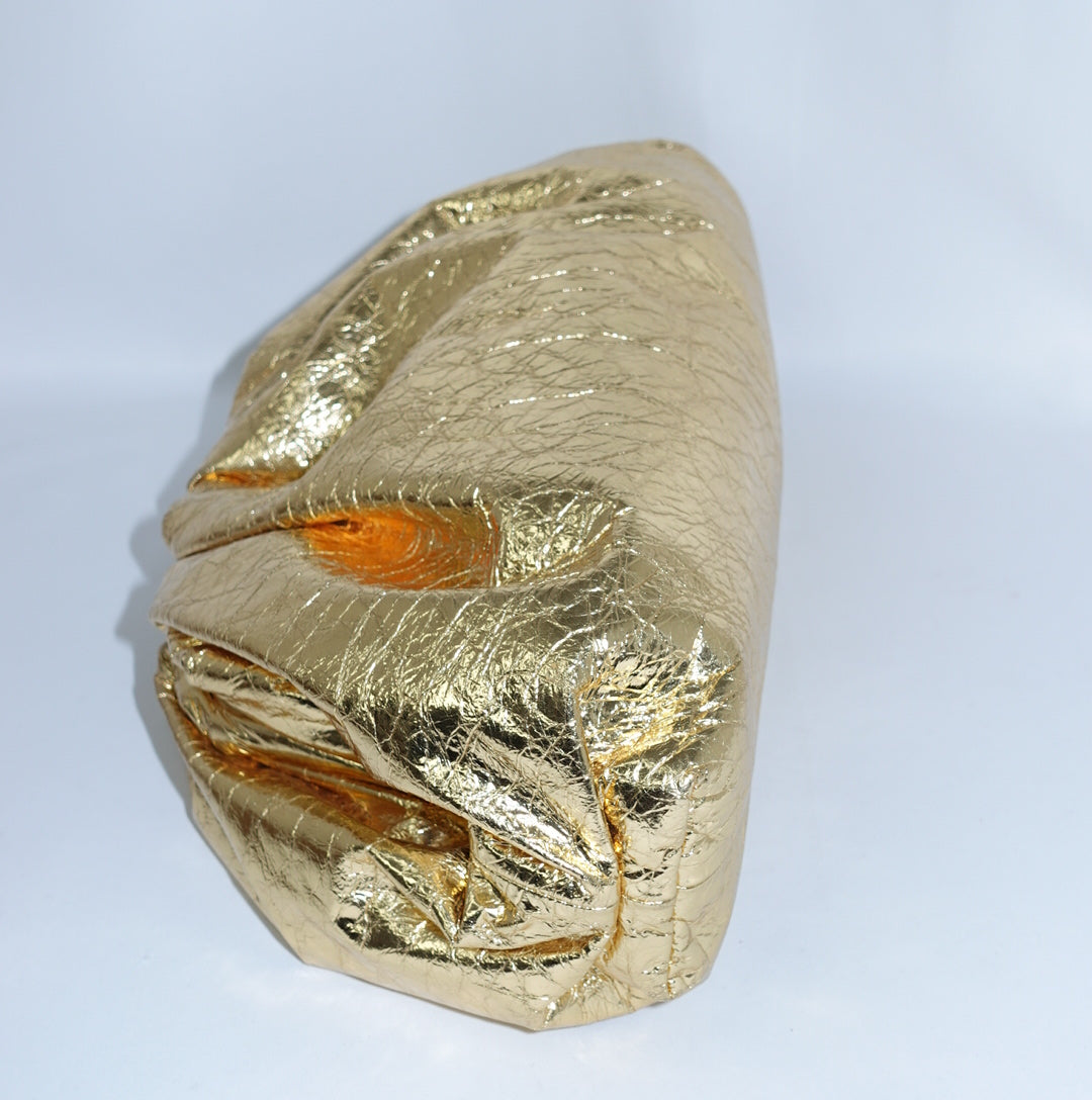 Bottega Veneta Gold Big Pouch