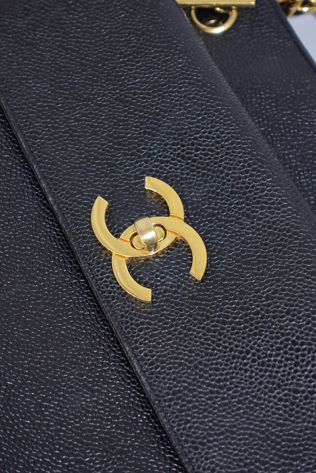 Borsa tote Chanel vintage rara a doppia faccia