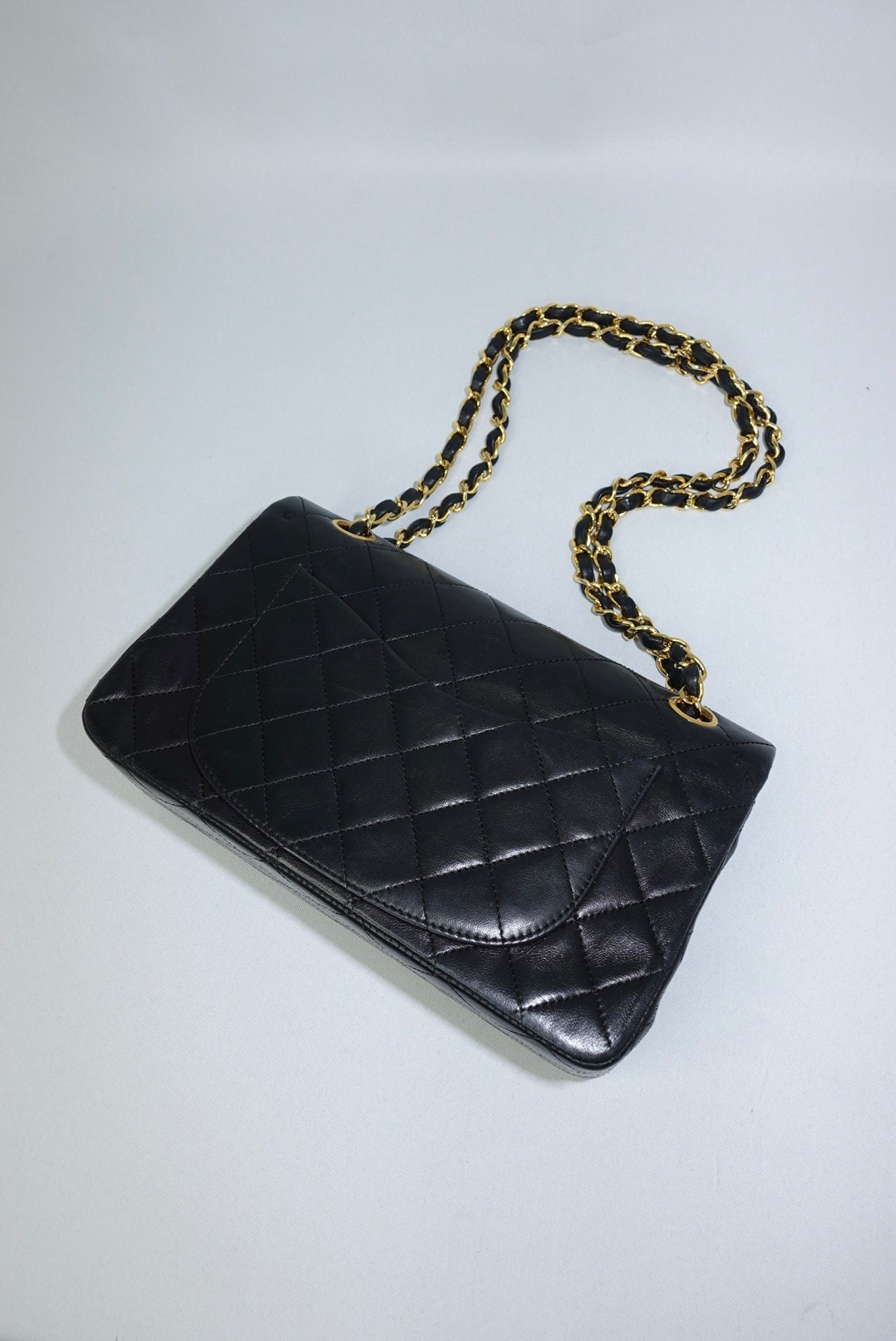 Chanel Vintage Timeless Classic 23 Double Flap Black FULL SET